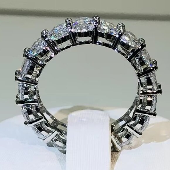 🆕 Incredible 9.00 Ctw Oval Cut Diamond Anniversary / Fashion Band 18K 🆕 - Picture 6 of 8